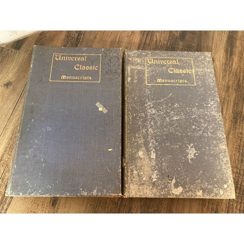 Antique "Universal Classic Manuscripts Vol. 1 & 2 Copyright 1901 by Walter Dunne
